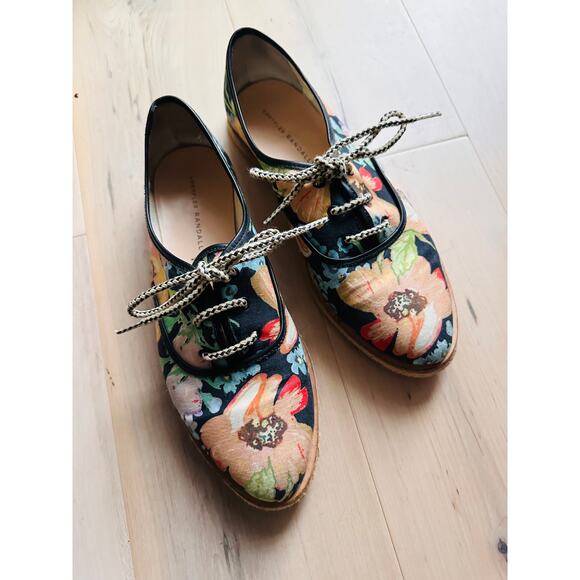 Loeffler Randall x Tucker womens floral print espadrilles shoes size 10 - Picture 9 of 10